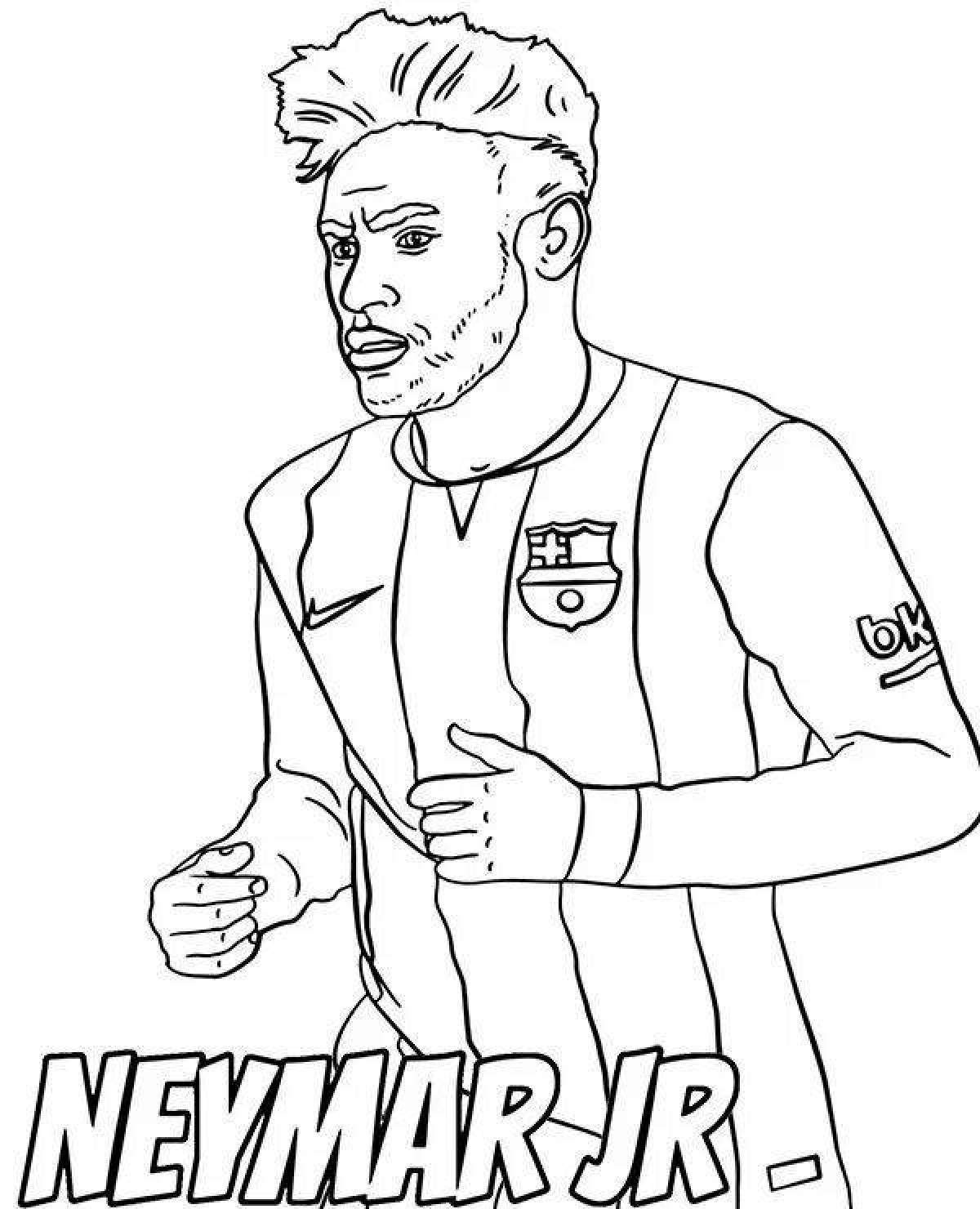 Coloring page charming neymar
