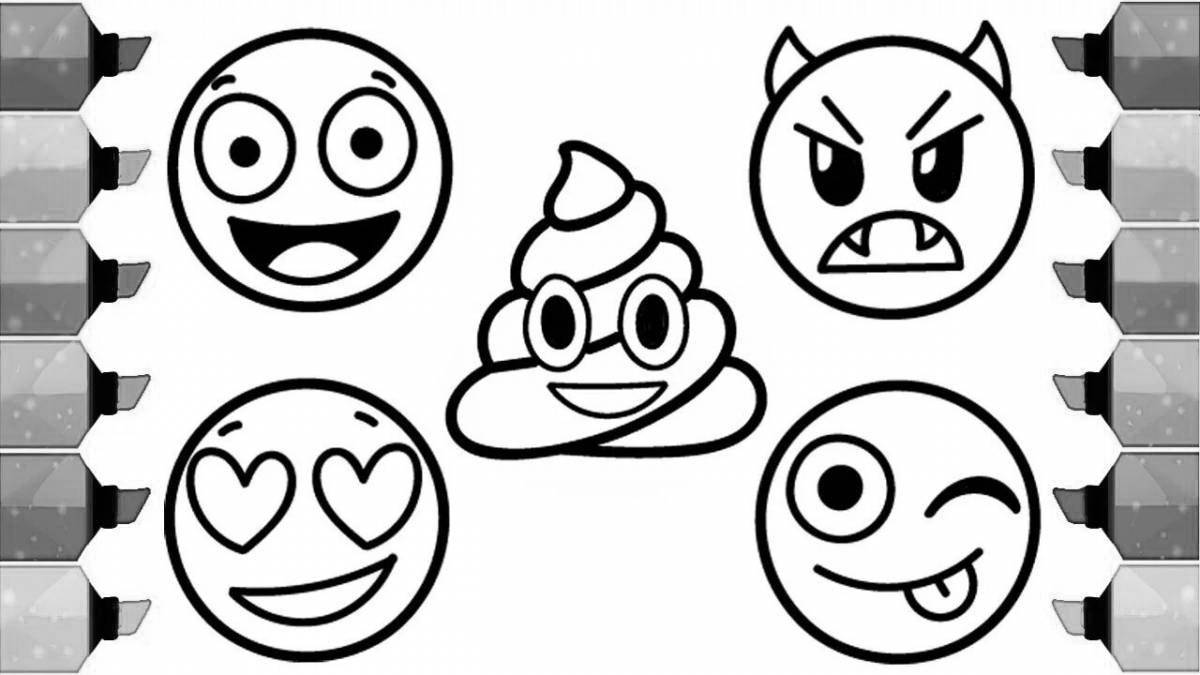 Сверкающая раскраска emoji