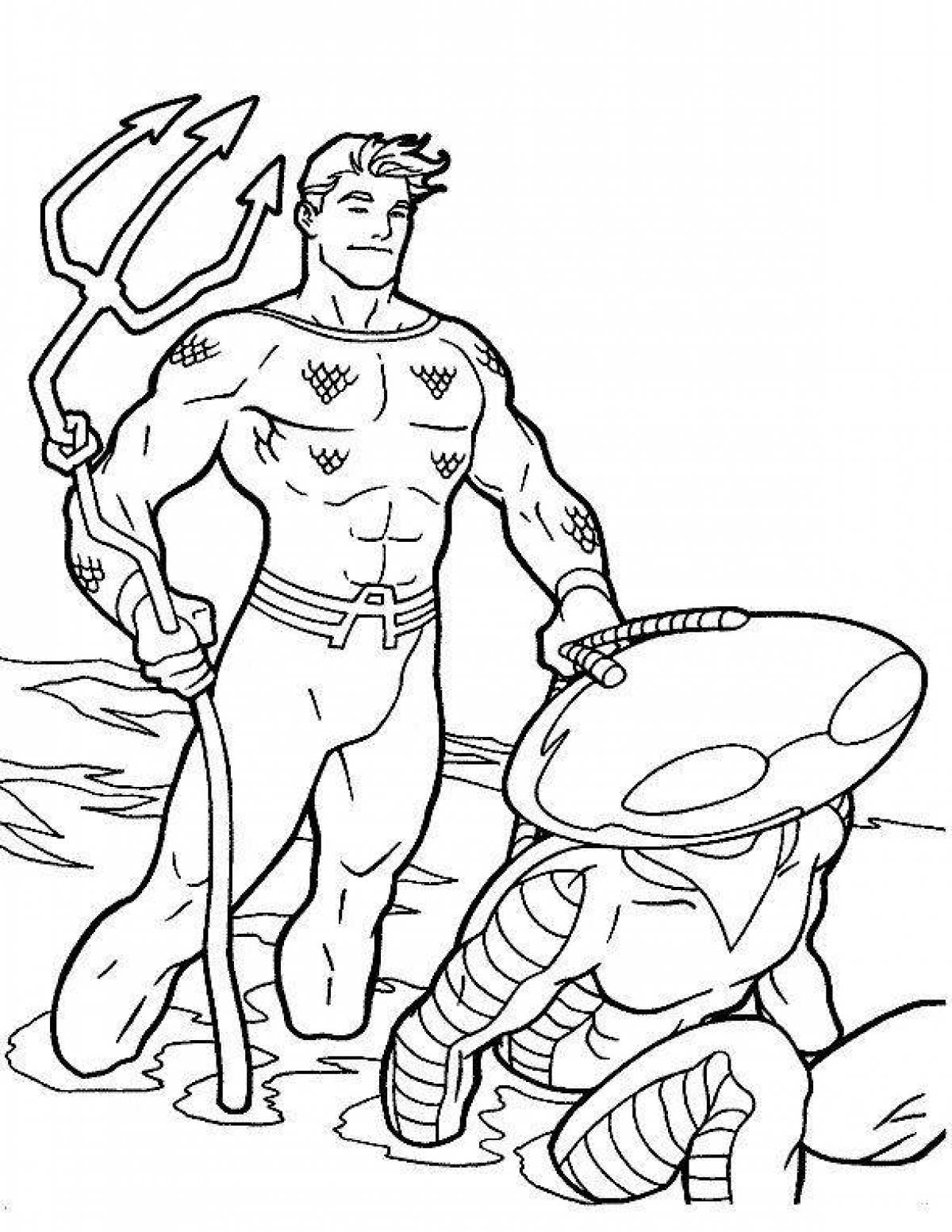 Aquaman fantasy coloring book