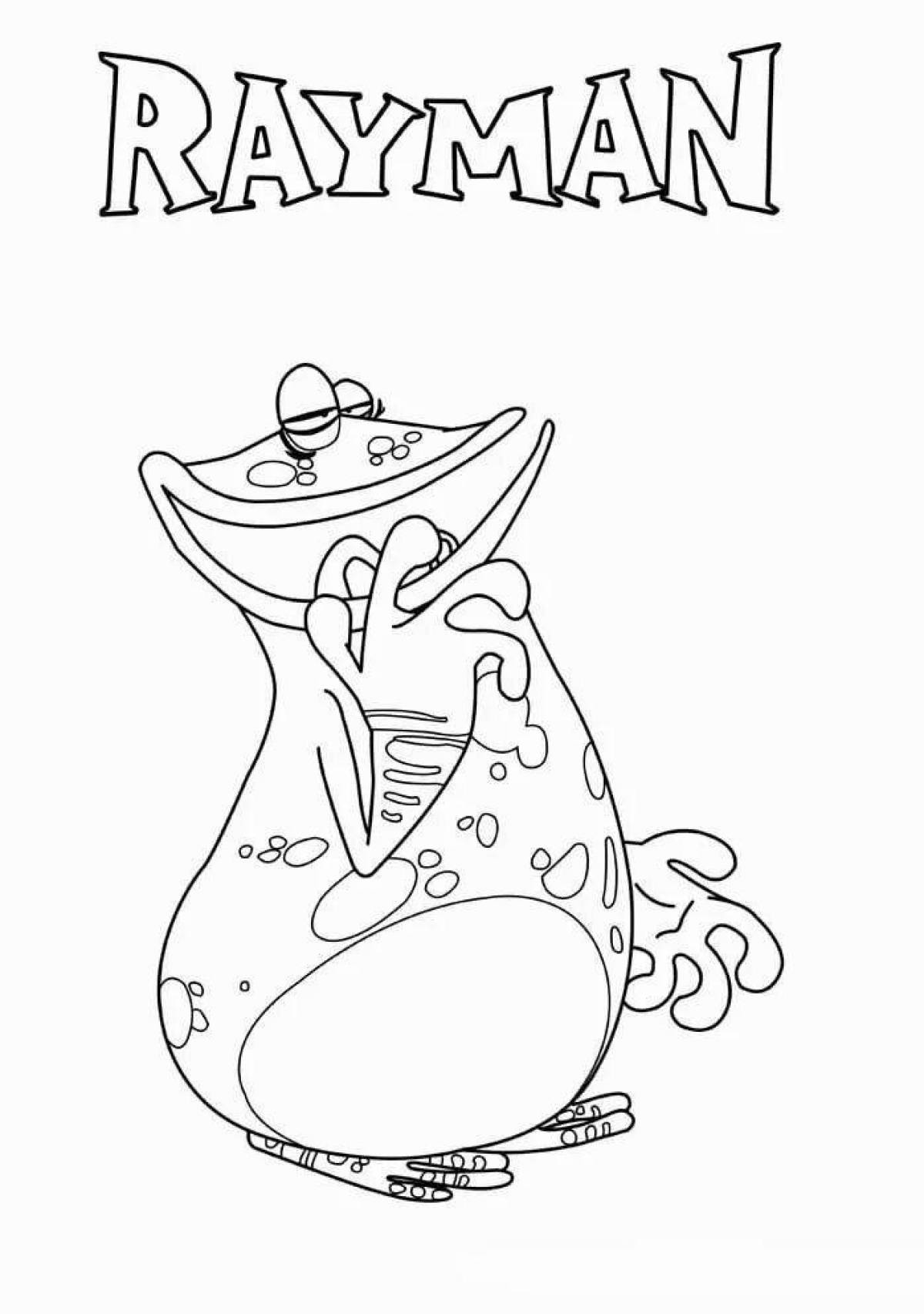 Glowing Rayman coloring page