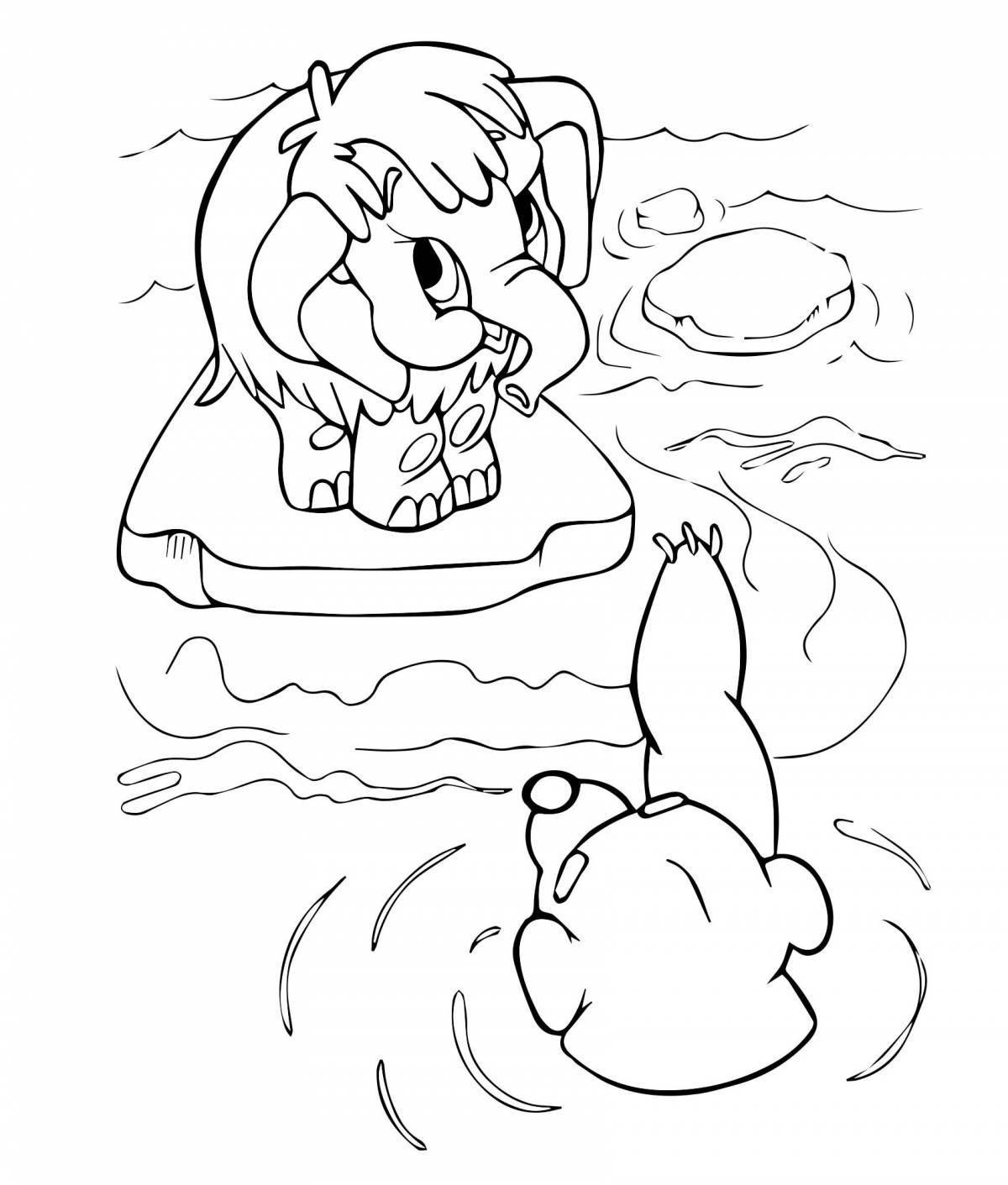 Coloring page gorgeous ice floe