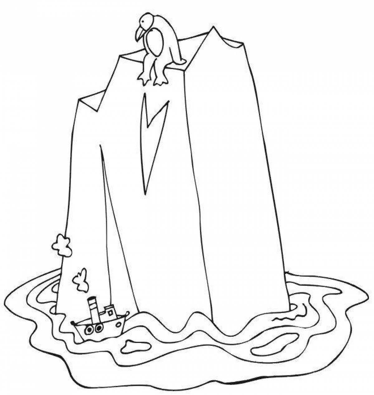 Beautiful ice floe coloring page