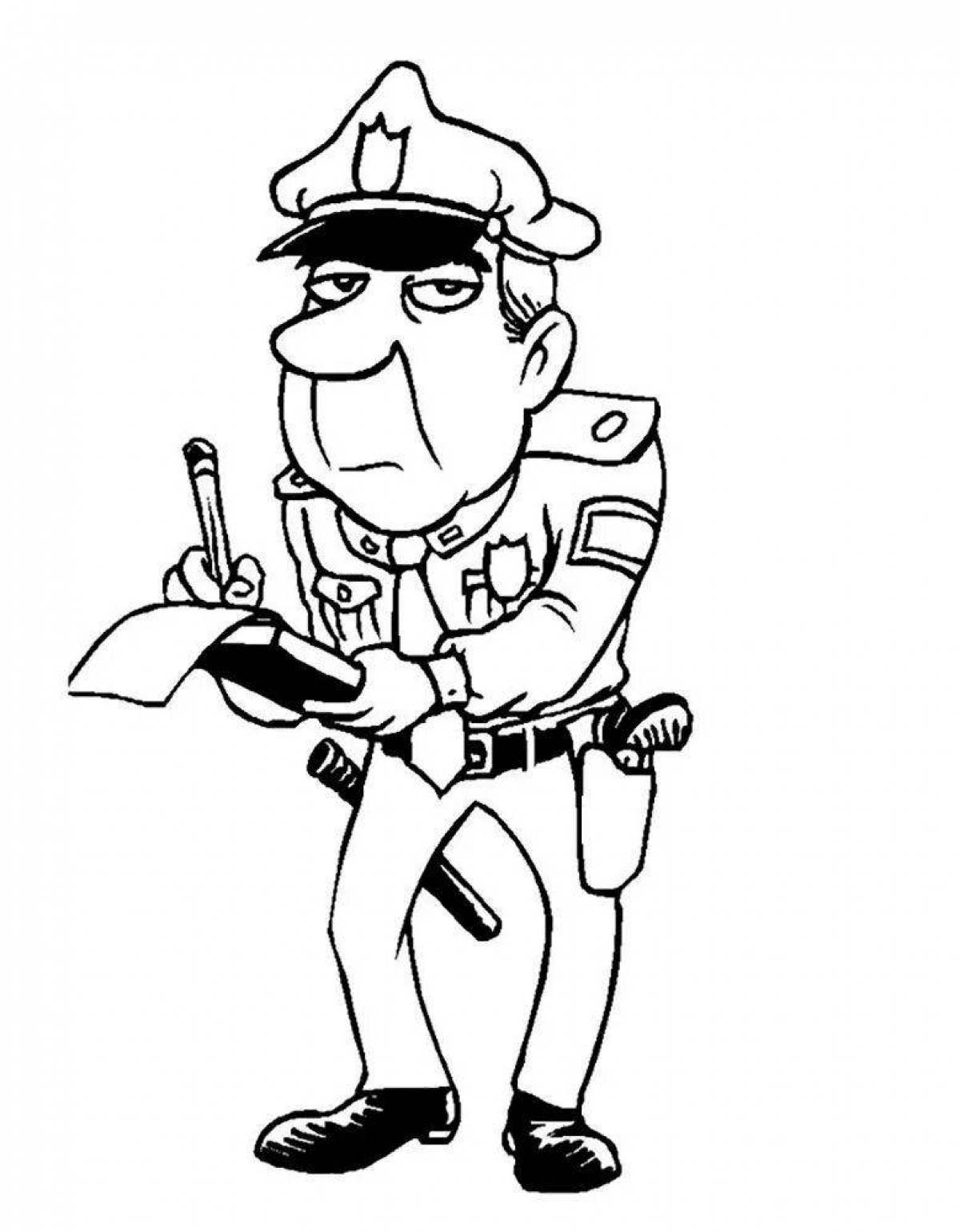 Защитная раскраска полицейский