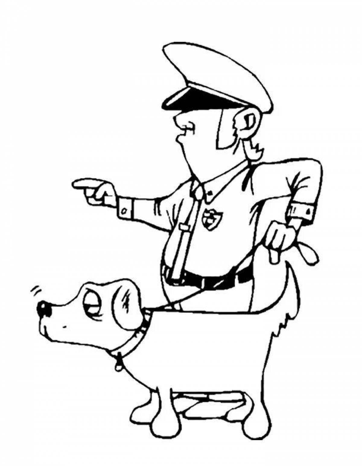 Wise Cop Coloring Pages