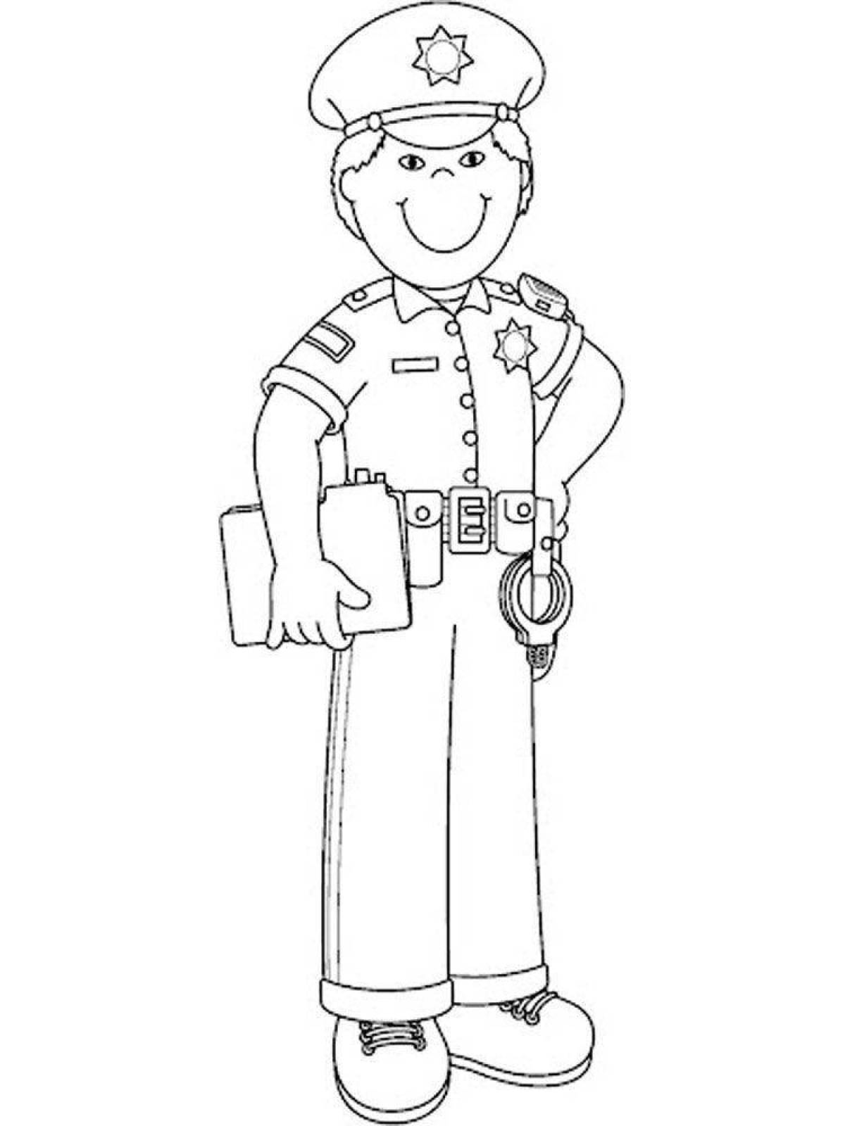 Dedicated police coloring book