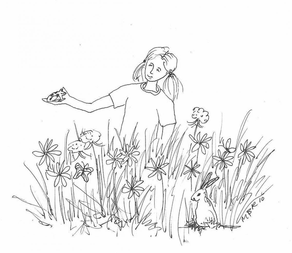 Coloring page glorious meadow