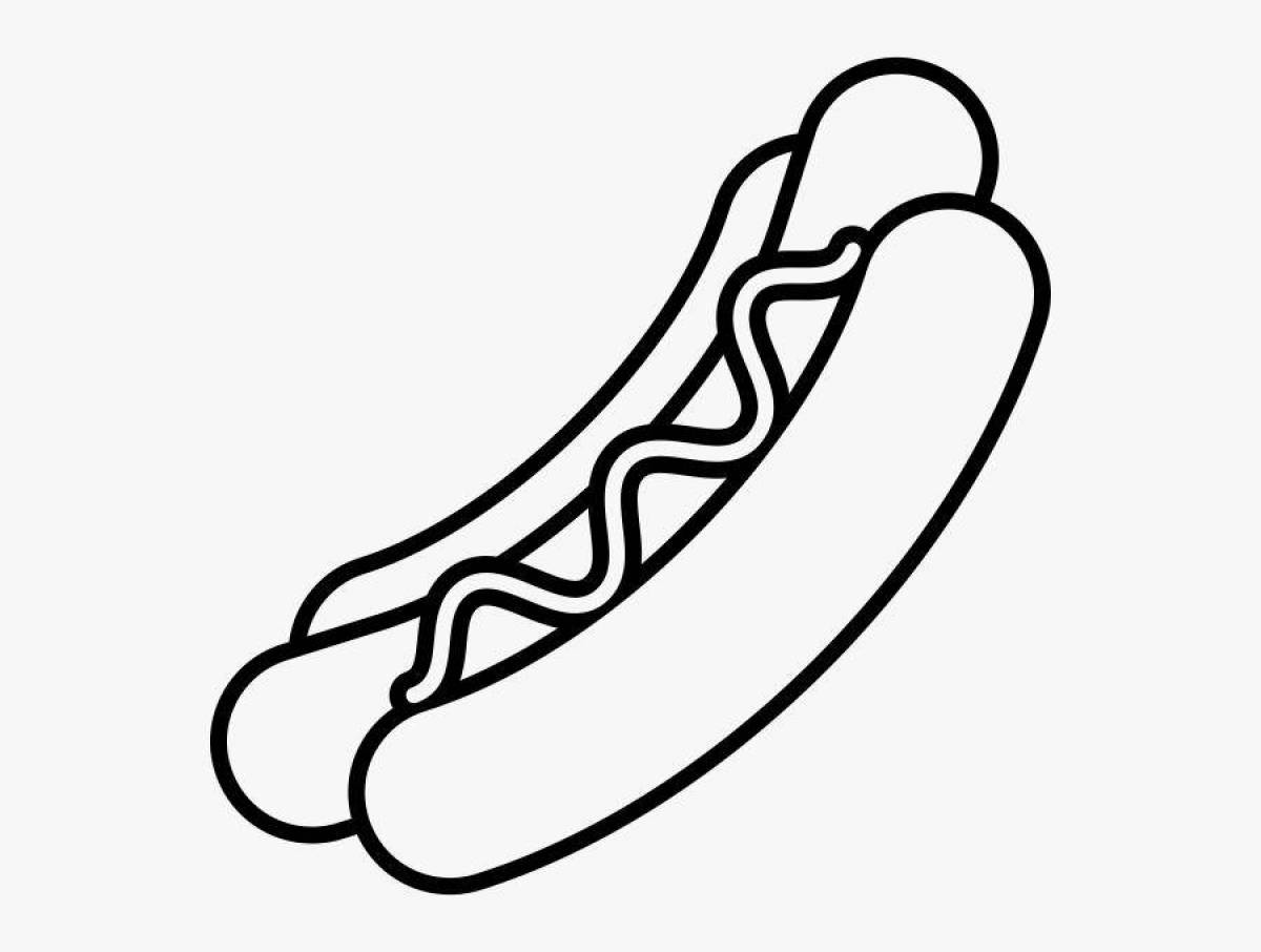 Spicy sausages coloring page