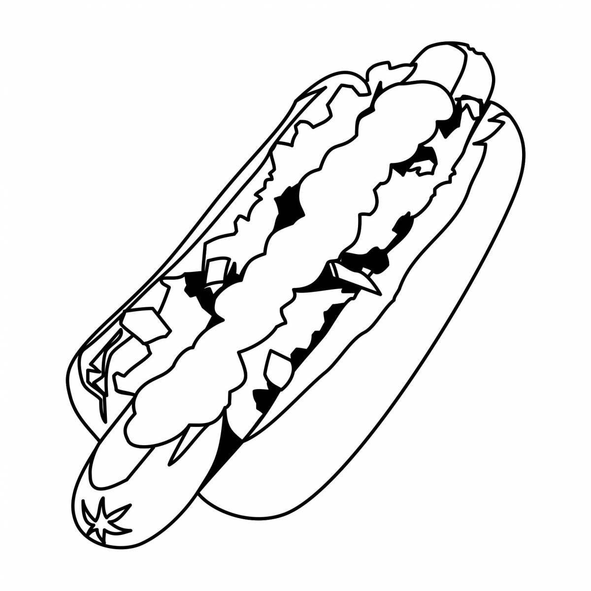 Coloring page adorable sausages