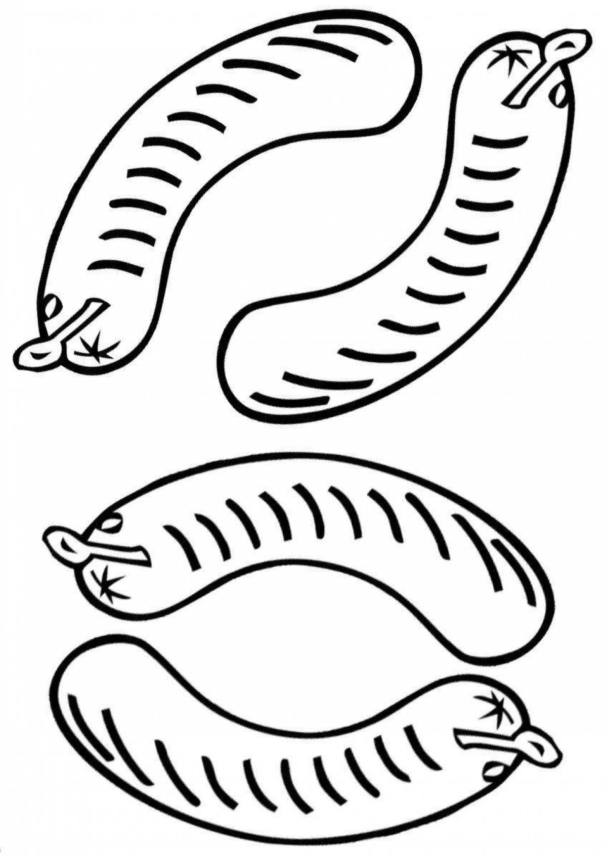Gorgeous sausages coloring book