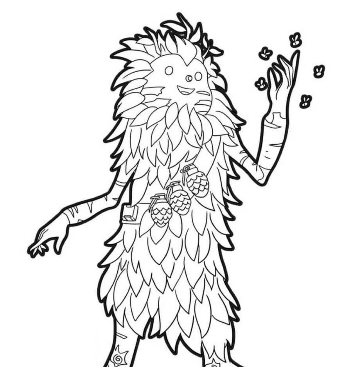 Playful goblin coloring page