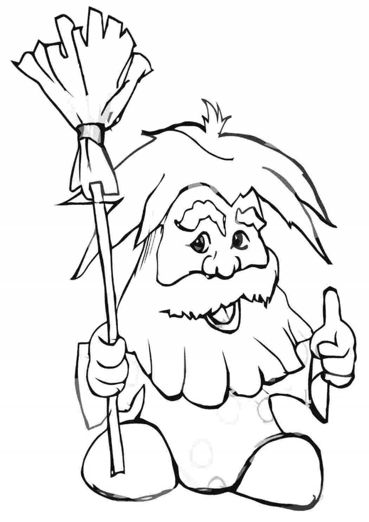Animated goblin coloring page