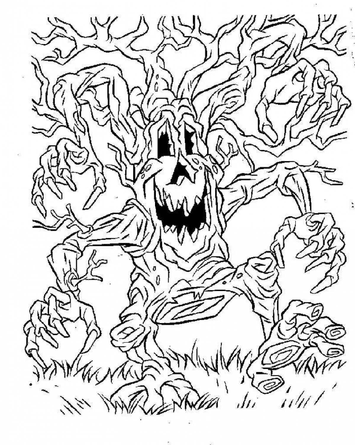 Coloring page brave goblin