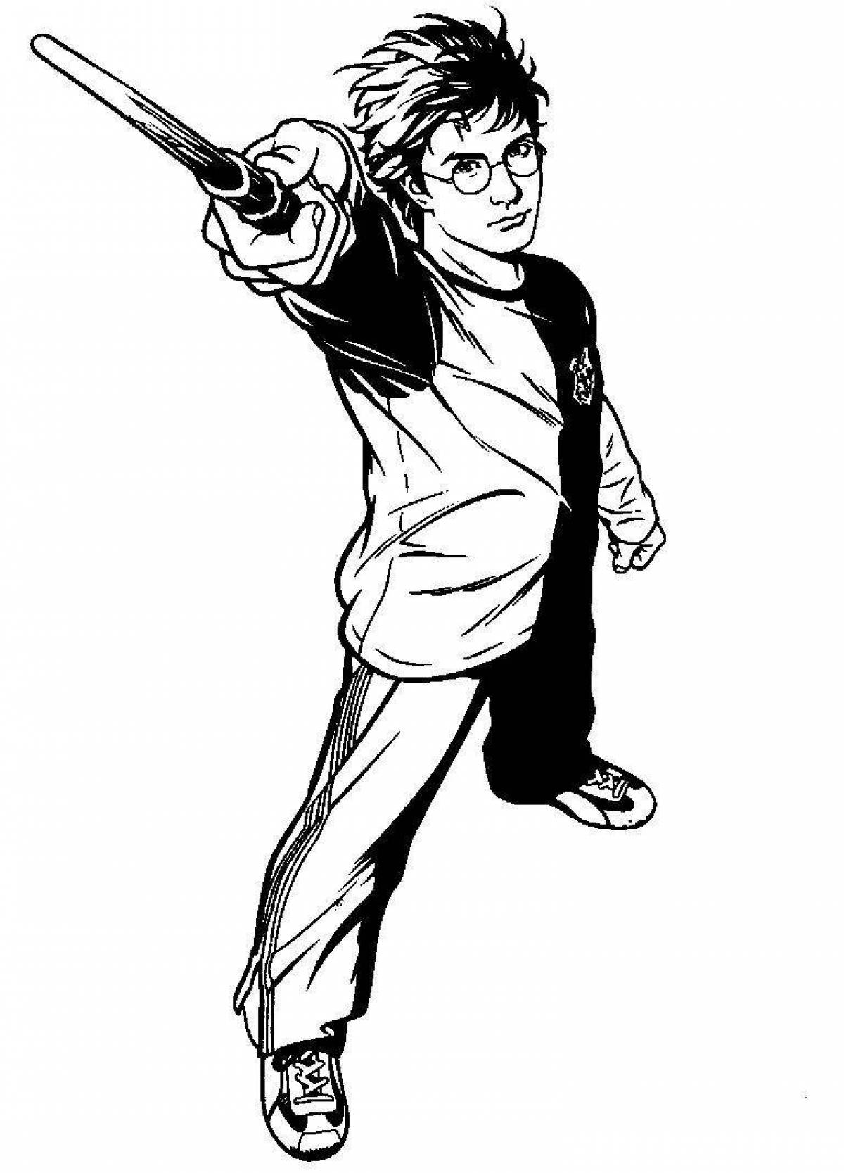 Gorgeous harry coloring page