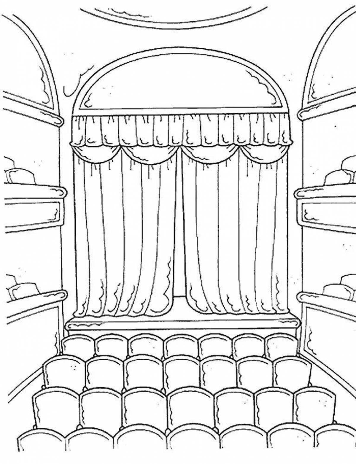 Beautiful backstage coloring page