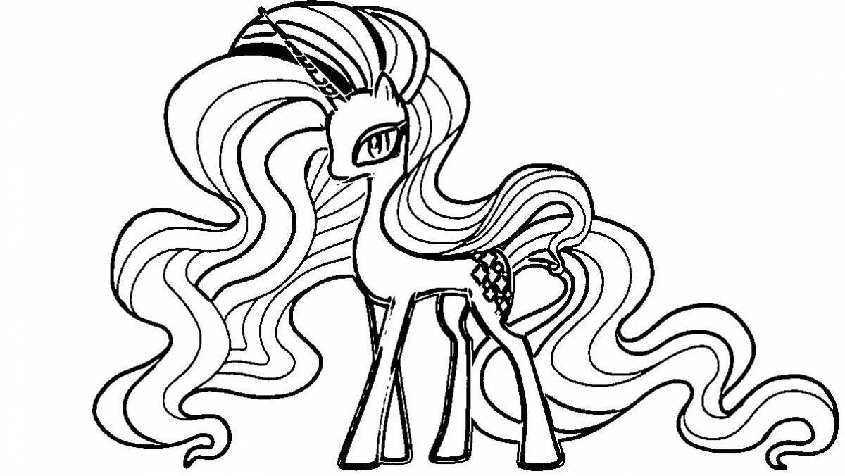 Delightful intricate pony coloring