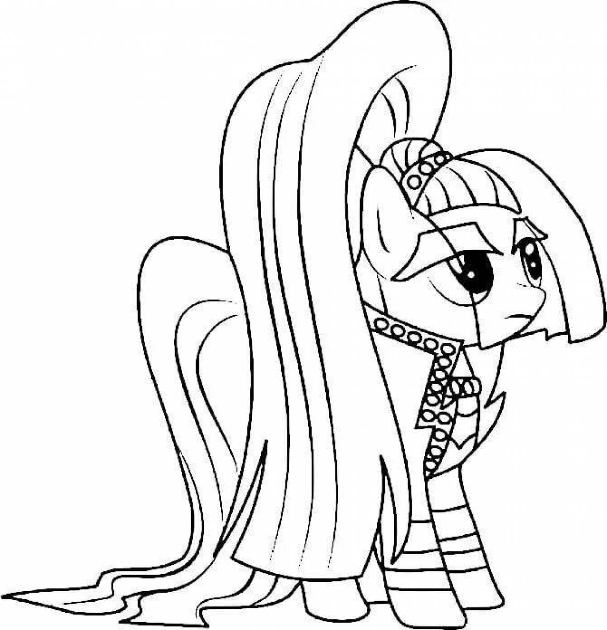 Fairy difficult pony coloring