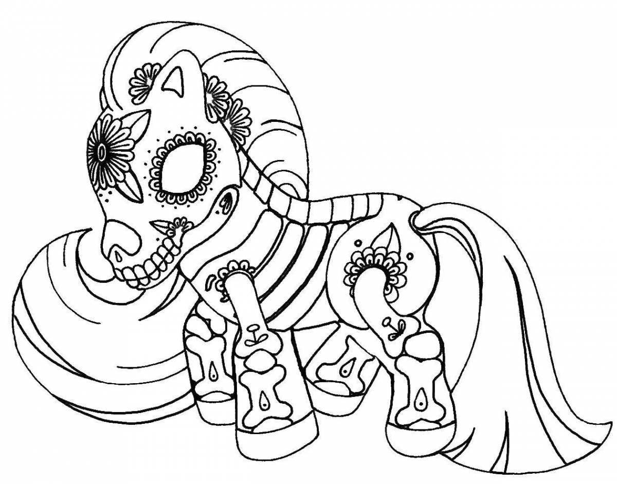 Fancy complex pony coloring