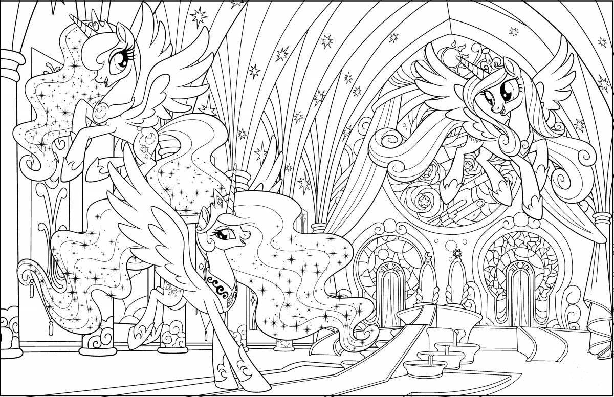 Coloring majestic complex pony