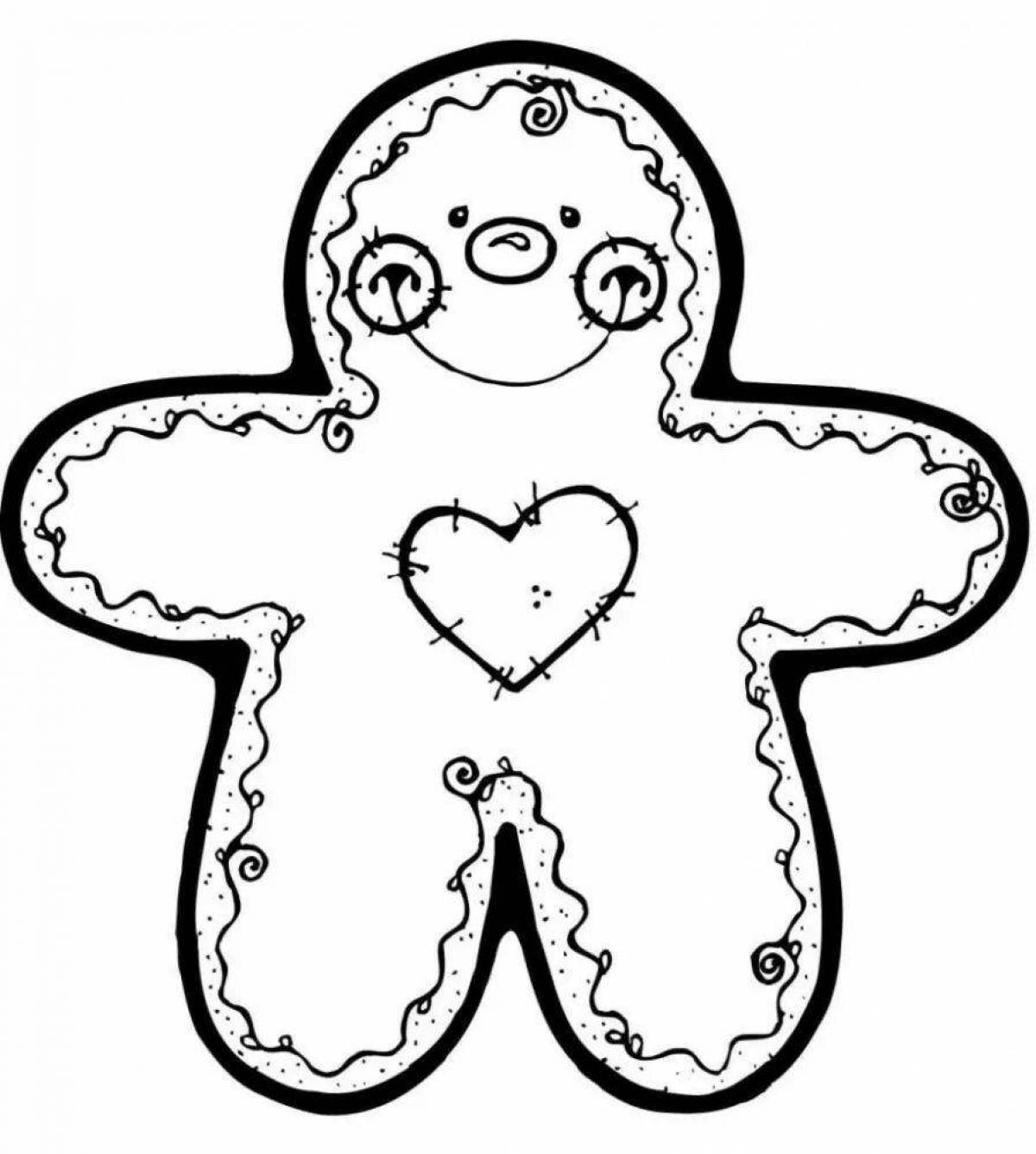 Sweet gingerbread coloring page