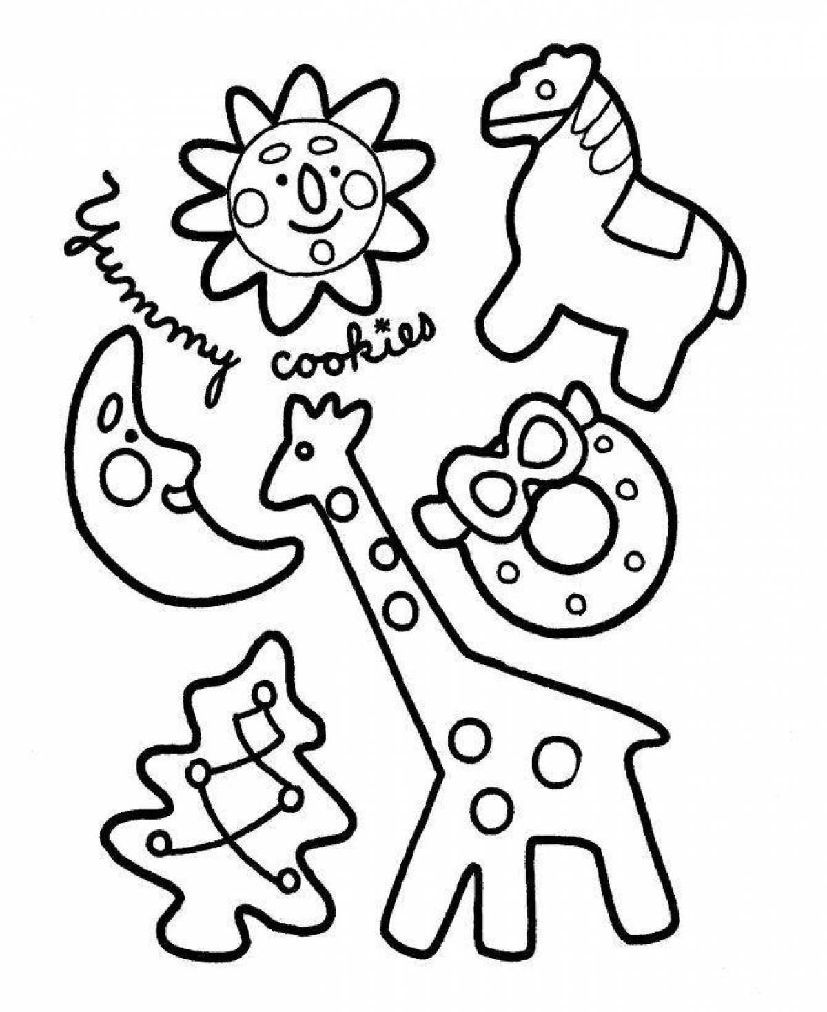 Delicious gingerbread coloring page