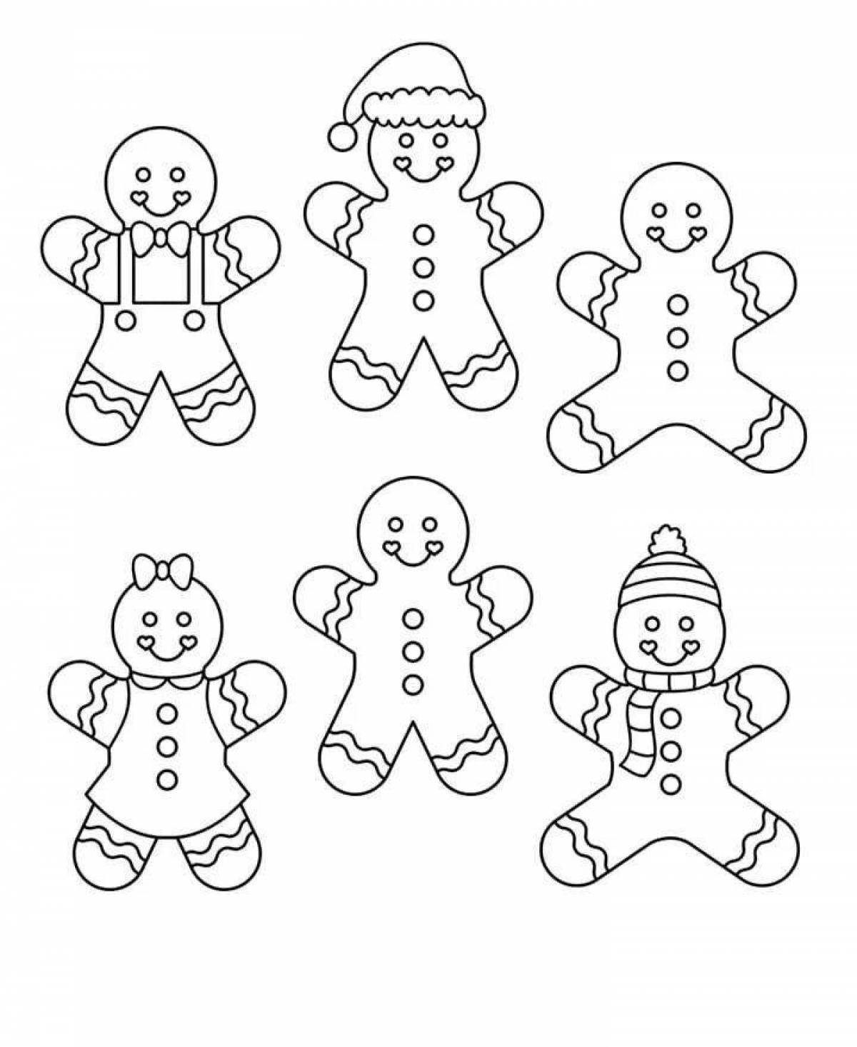 Nutritious gingerbread coloring page