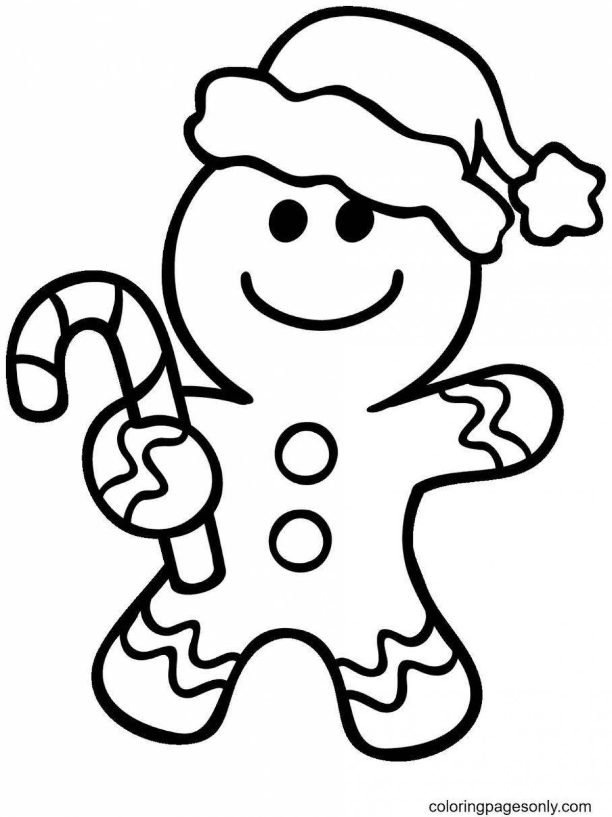 Healthy gingerbread coloring page