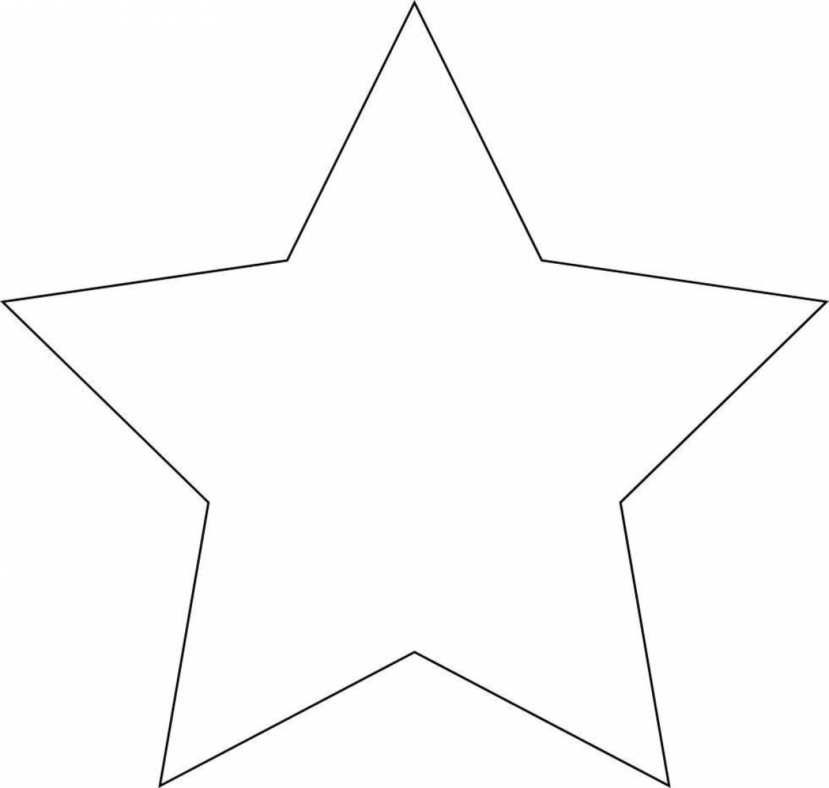 Gorgeous coloring five-pointed star