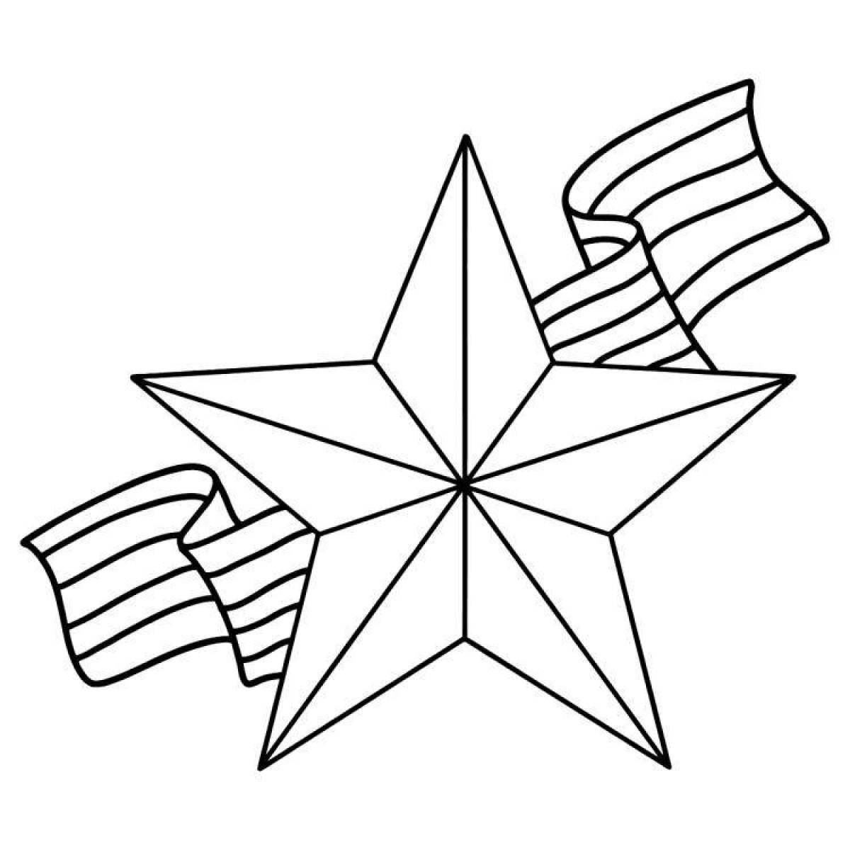 Large coloring five-pointed star