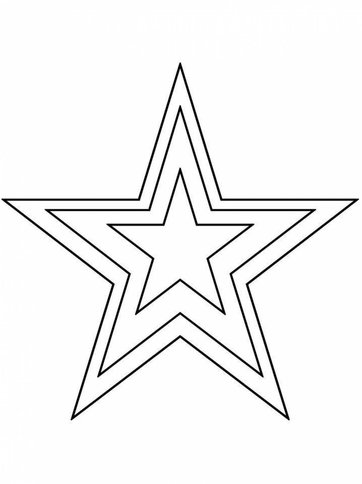 Fine five pointed star coloring book