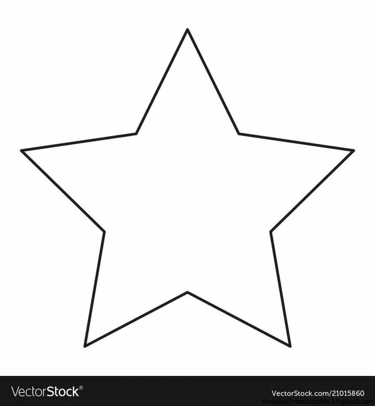 Fine coloring five-pointed star
