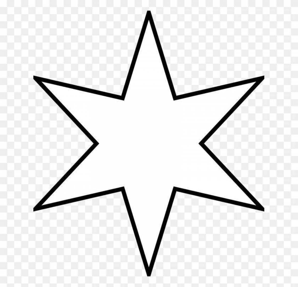 Fat coloring five-pointed star