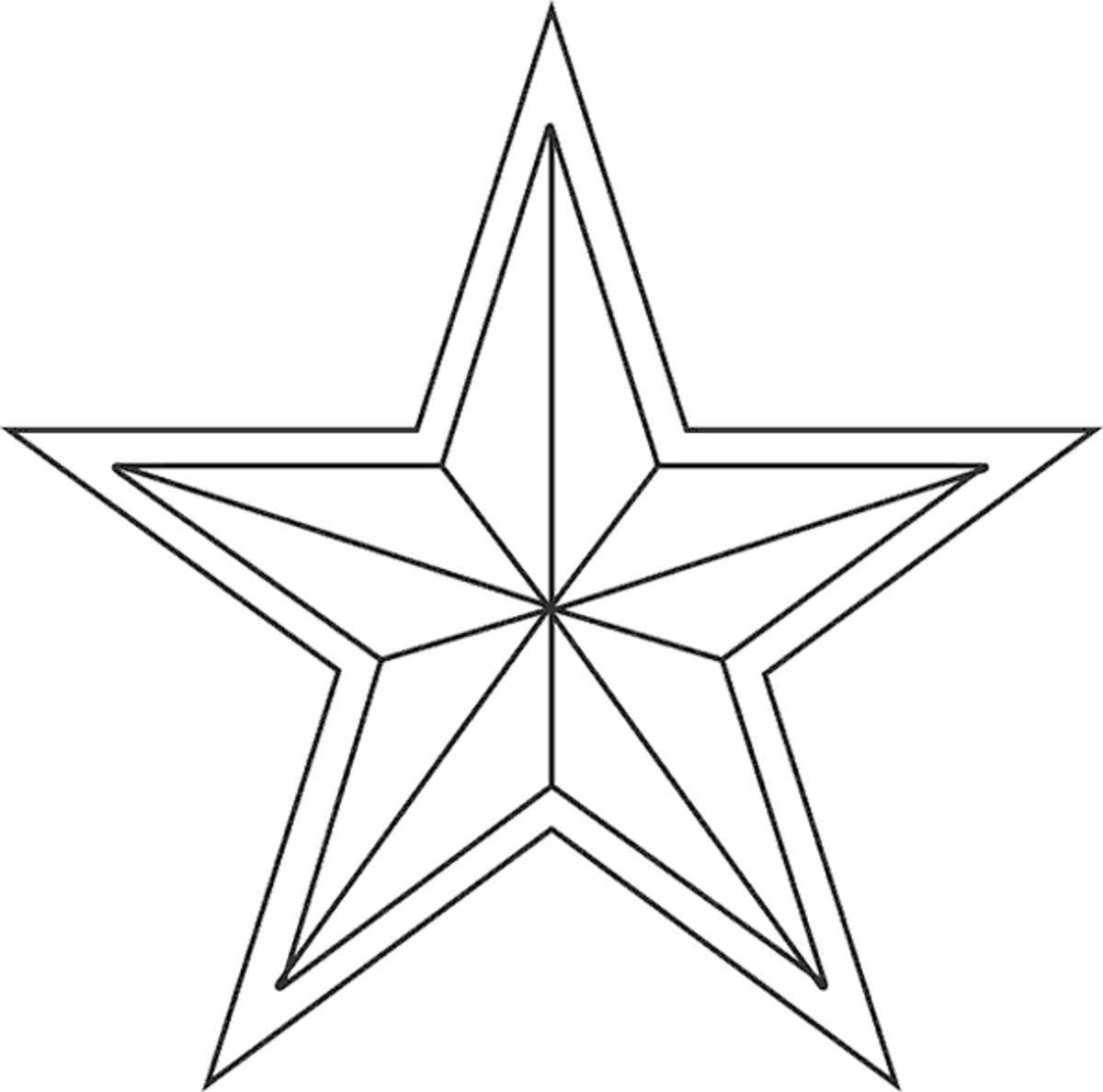 Заманчивая раскраска пятиконечная звезда