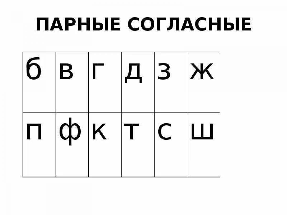 Зачарование парных согласных