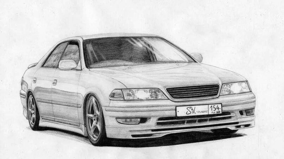 Toyota mark 2 рисунок