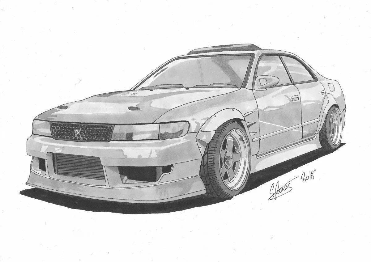 Toyota Chaser jzx100 рисунок