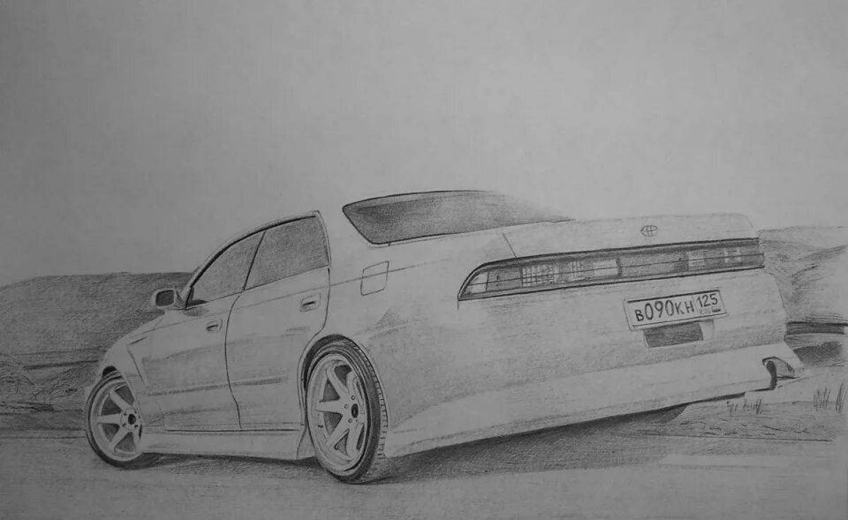 Toyota Chaser jzx100 рисунок