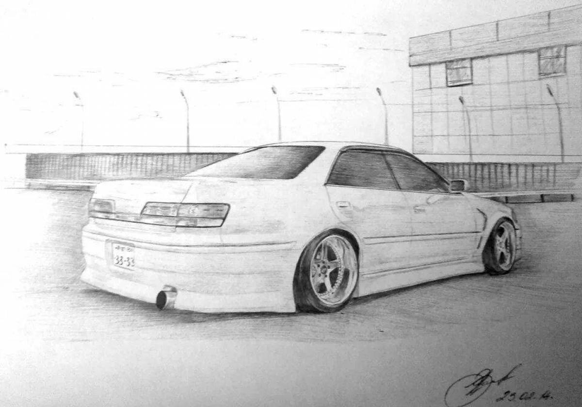 Toyota Chaser jzx100 рисунок