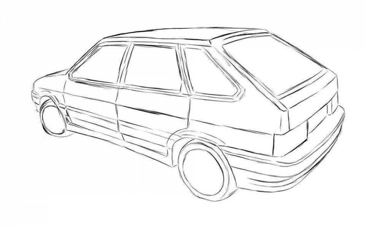 Ваз 2115 рисунок карандашом