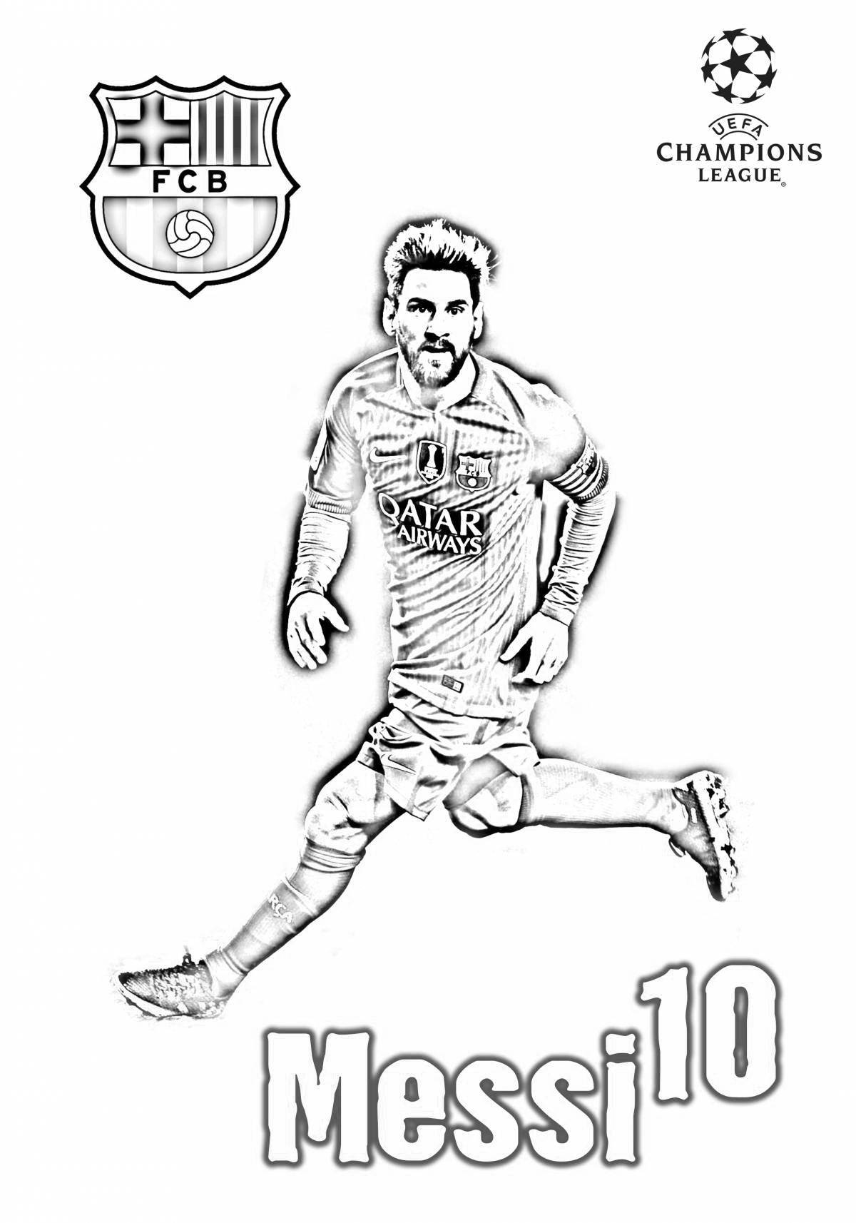 Animated coloring football messi