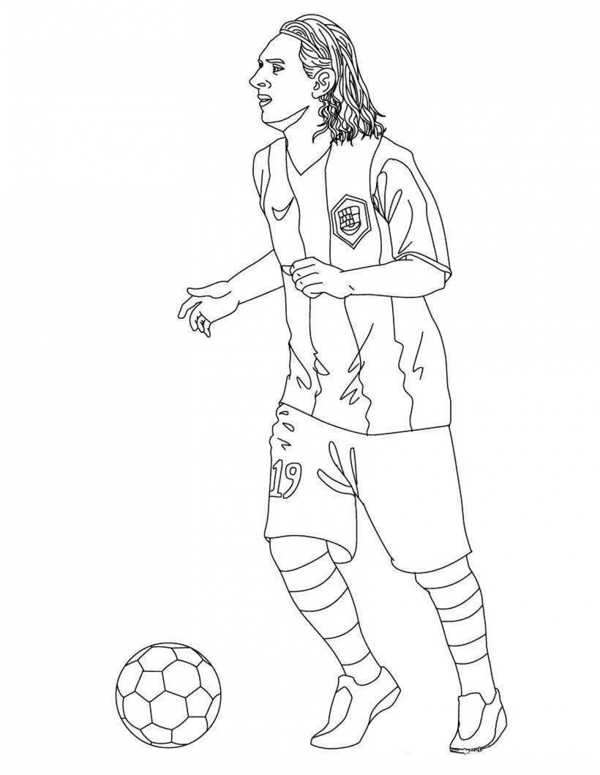 Football messi dazzling coloring book
