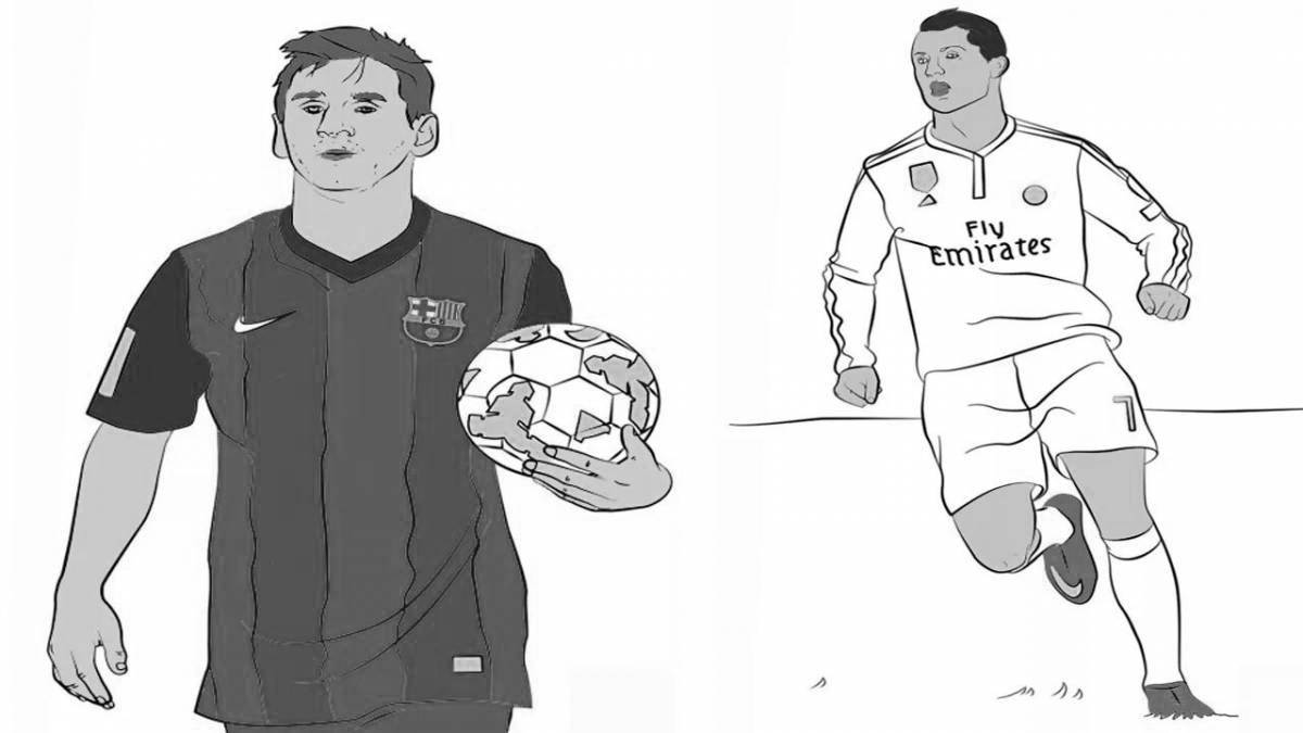 Exquisite soccer messi coloring book
