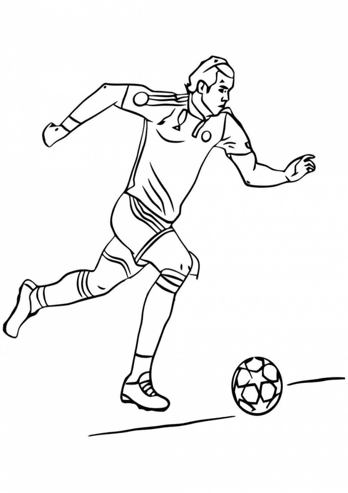 Attractive football messi coloring book