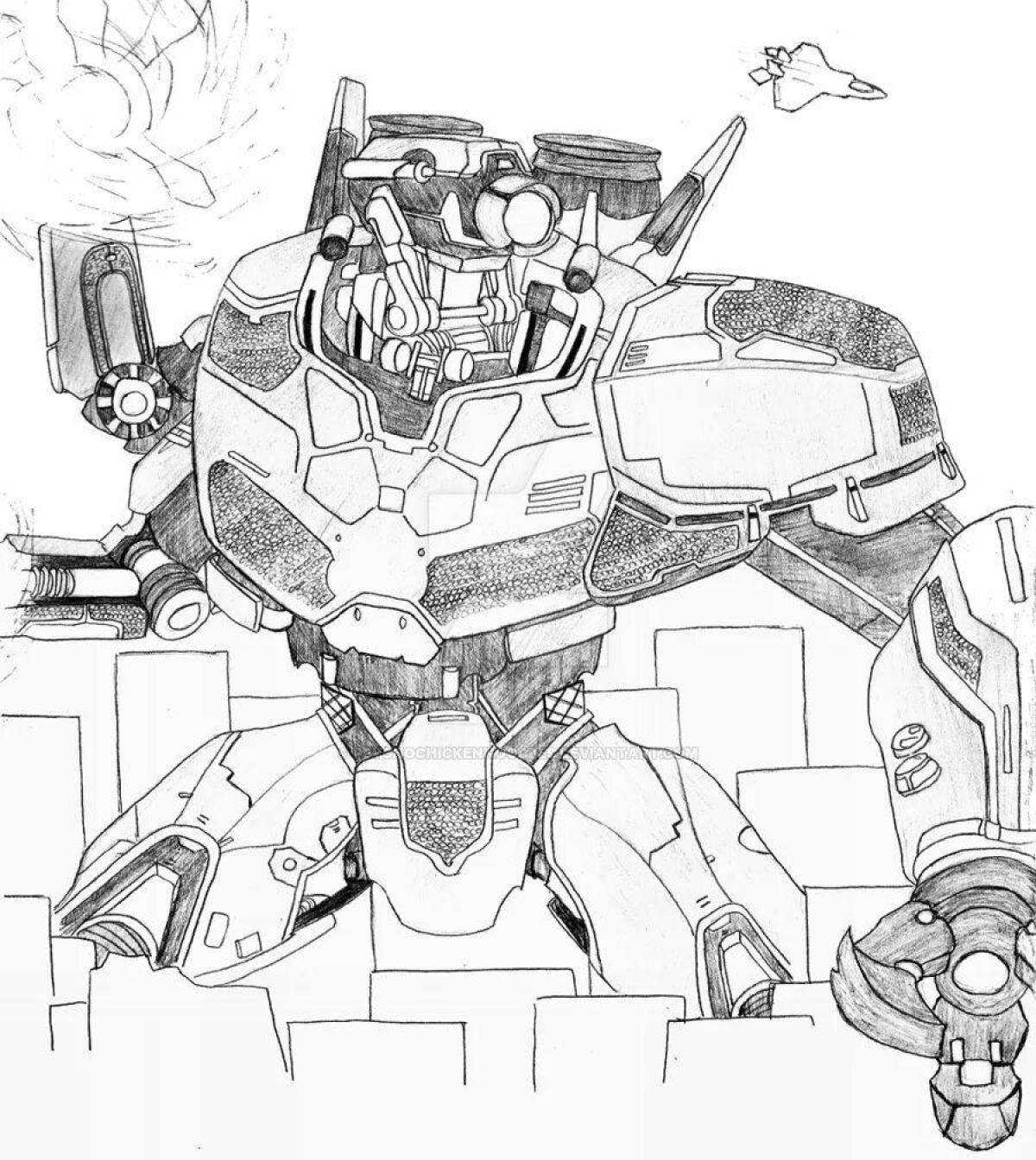 Awesome pacific rim coloring page