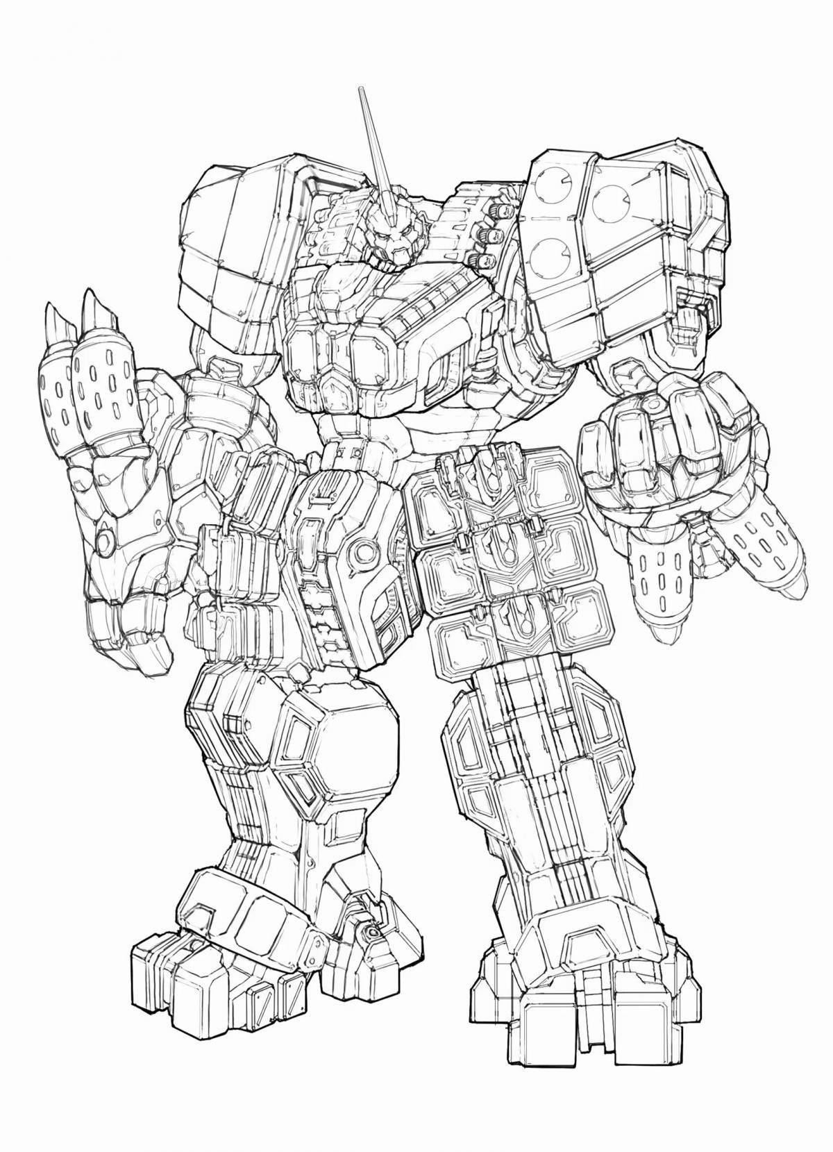 Glowing Pacific Rim coloring page