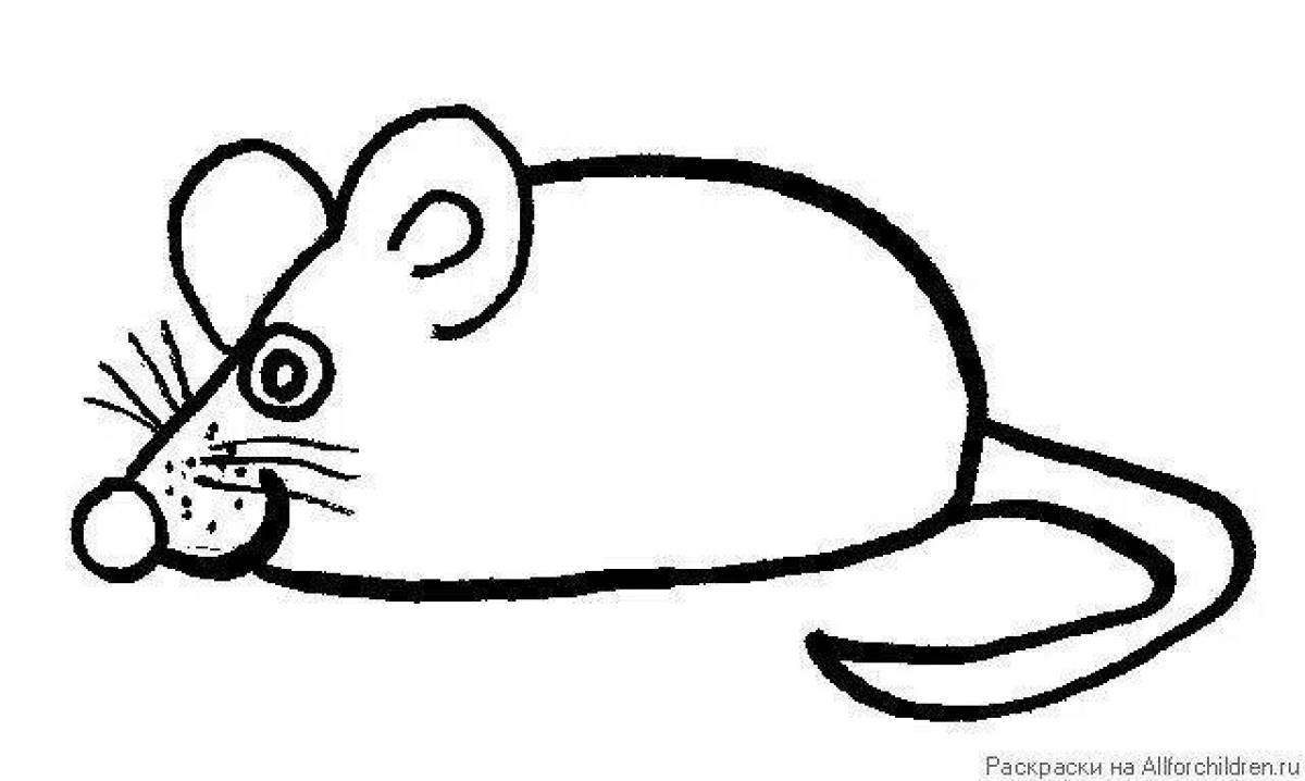 Coloring funny mouse sausage