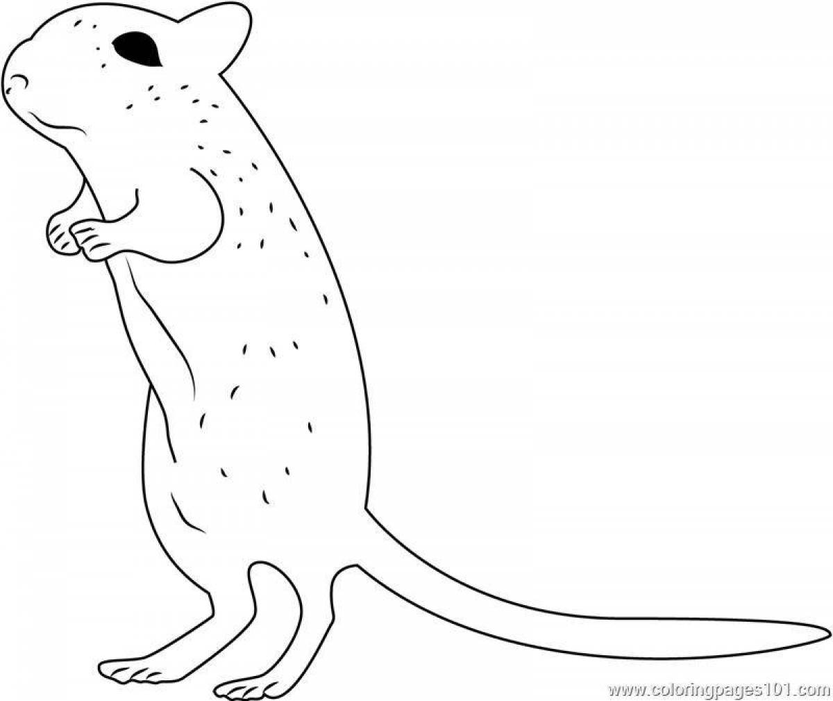 Holiday mouse sausage coloring page