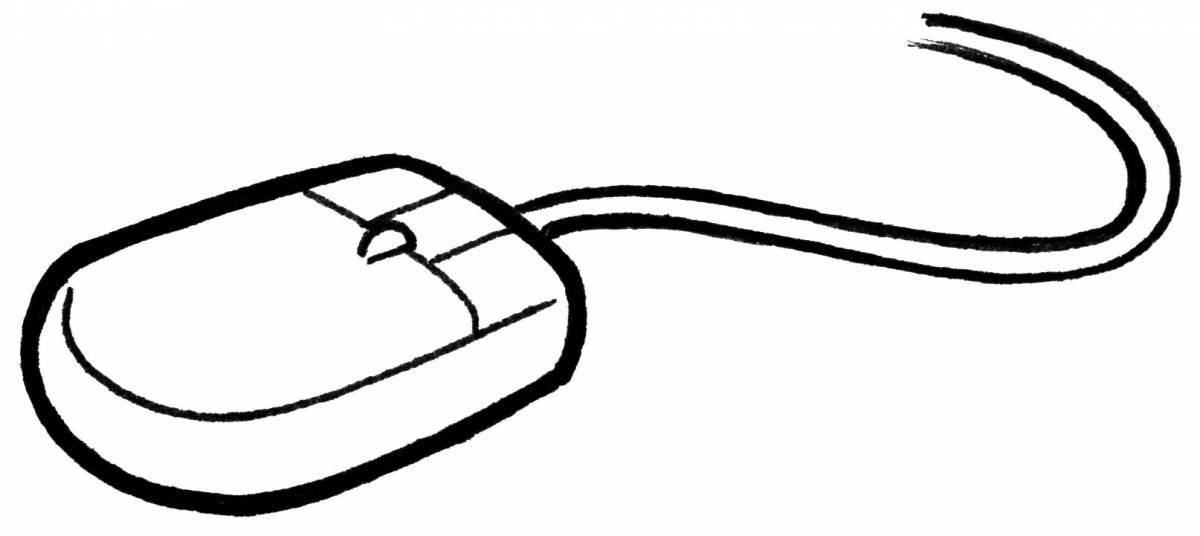 Radiant mouse sausage coloring page