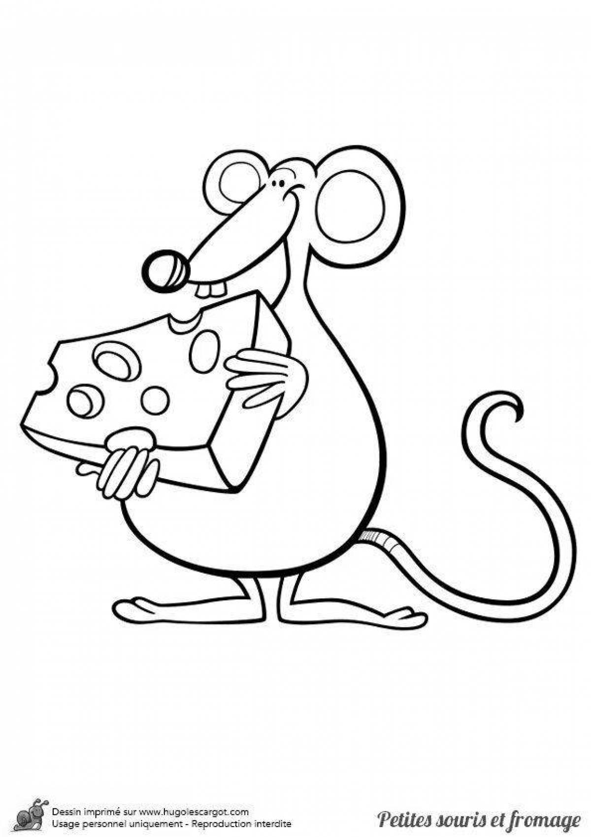 Mouse sausage coloring page