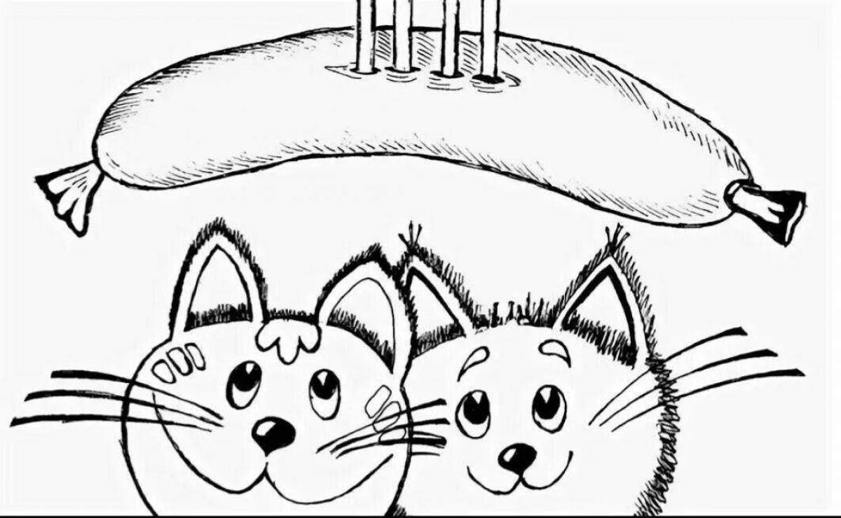 Gorgeous mouse sausage coloring page