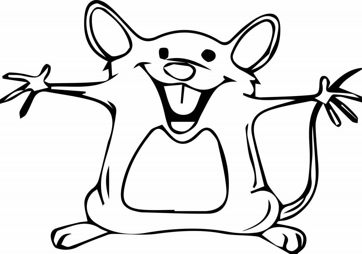 Glorious mouse sausage coloring page